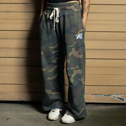 Rated R Embroidered Wide Leg Sweatpant - OG Camo