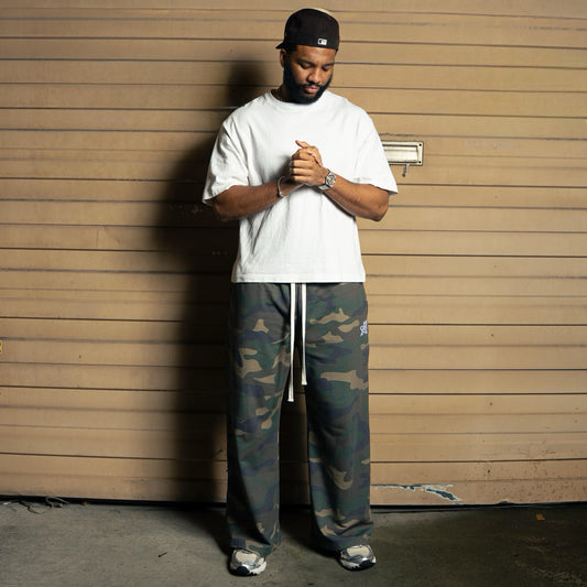 Rated R Embroidered Wide Leg Sweatpant - OG Camo
